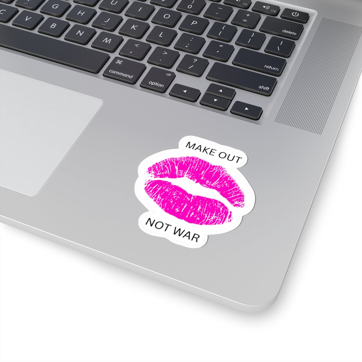 MAKE OUT, NOT WAR — Kiss-Cut Sticker | Retro, Durable Vinyl