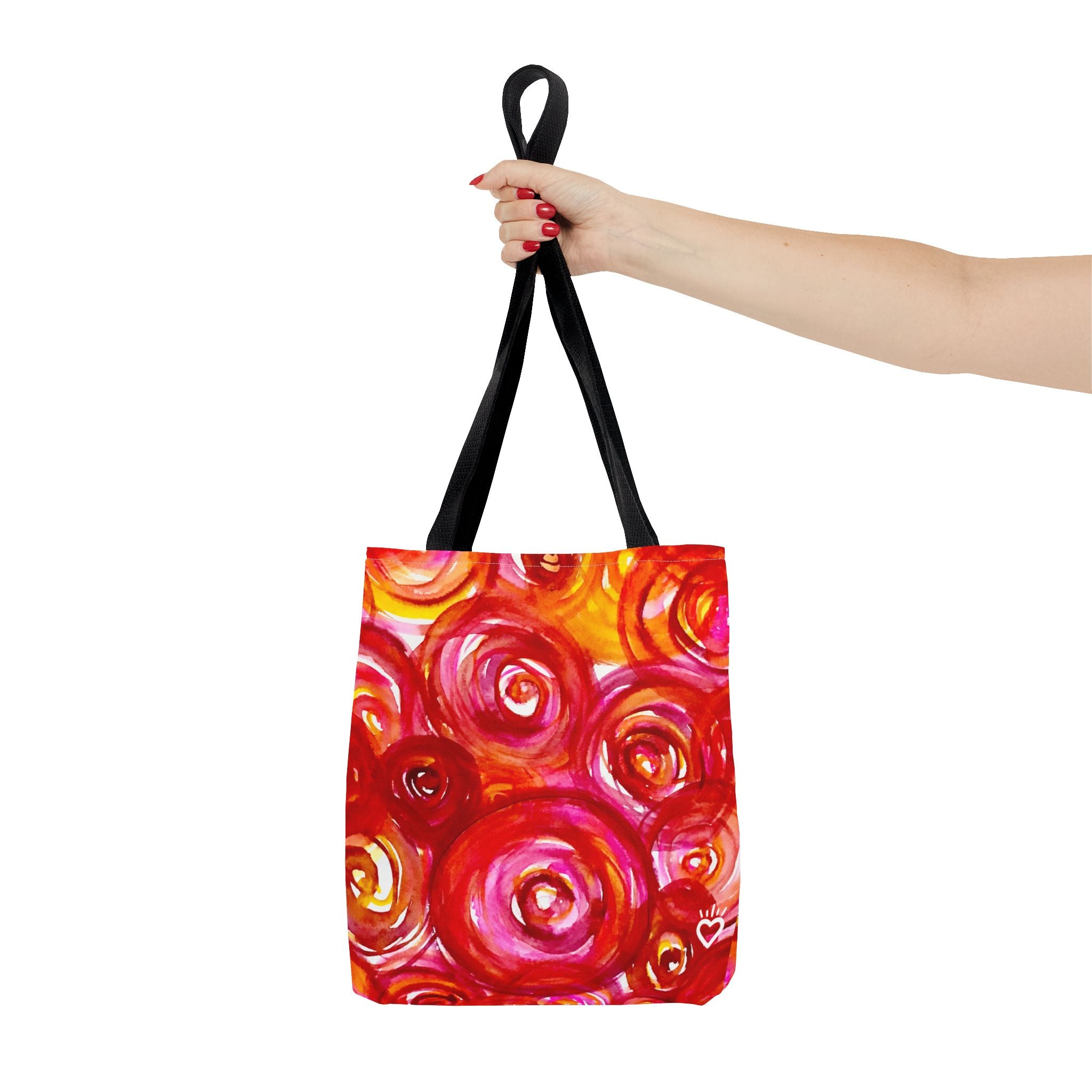 'Plucked' Floral Tote Bag – Vibrant Watercolor Pattern AOP