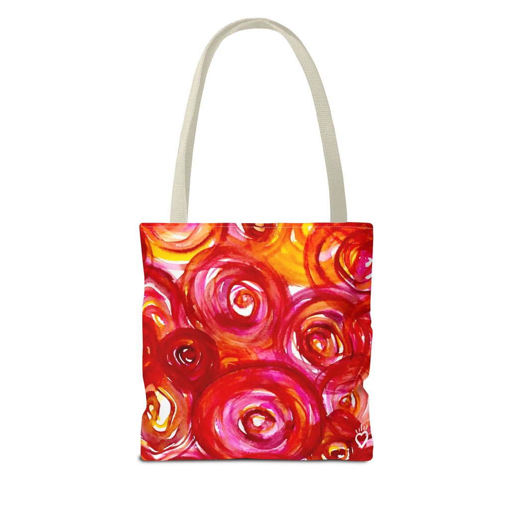 'Plucked' Floral Tote Bag – Vibrant Watercolor Pattern AOP