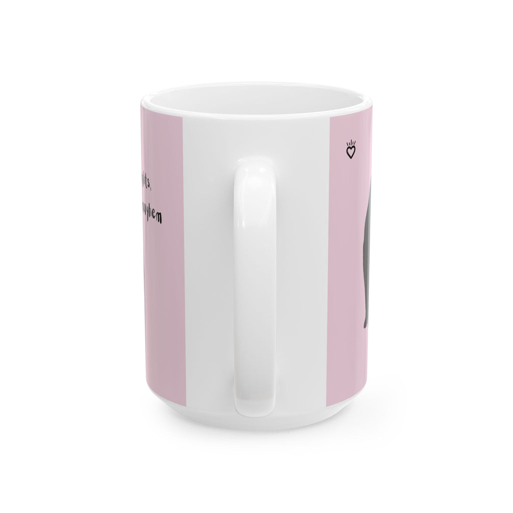 NO THOUGHTS, ONLY MAYHEM — Ceramic Mug | Funny Cat Mug