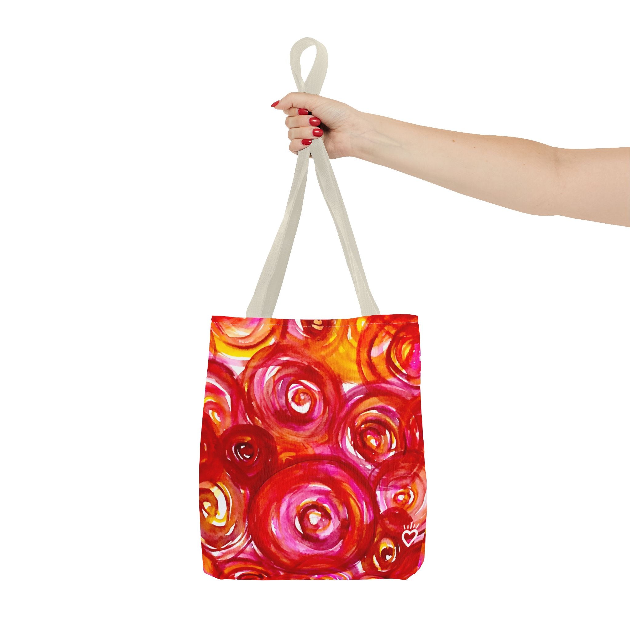 'Plucked' Floral Tote Bag – Vibrant Watercolor Pattern AOP
