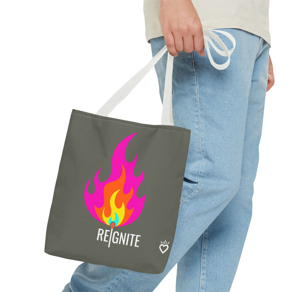 REIGNITE — Everyday Tote Bag | Bold Flame Design