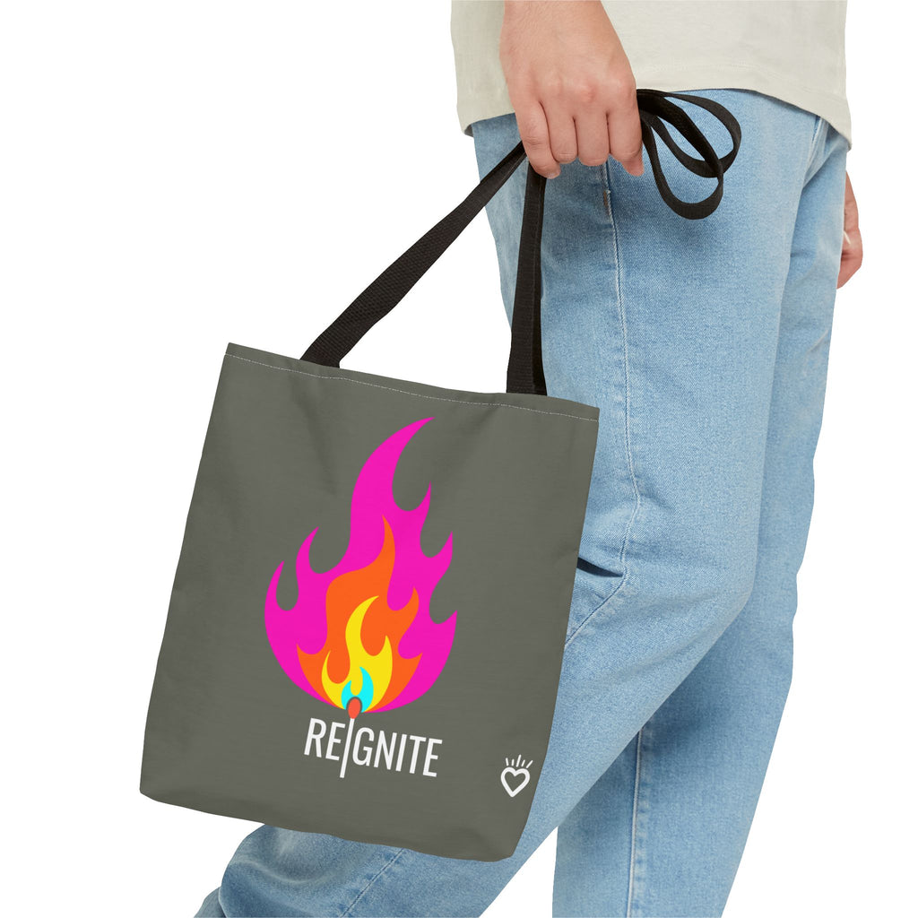 REIGNITE — Everyday Tote Bag | Bold Flame Design
