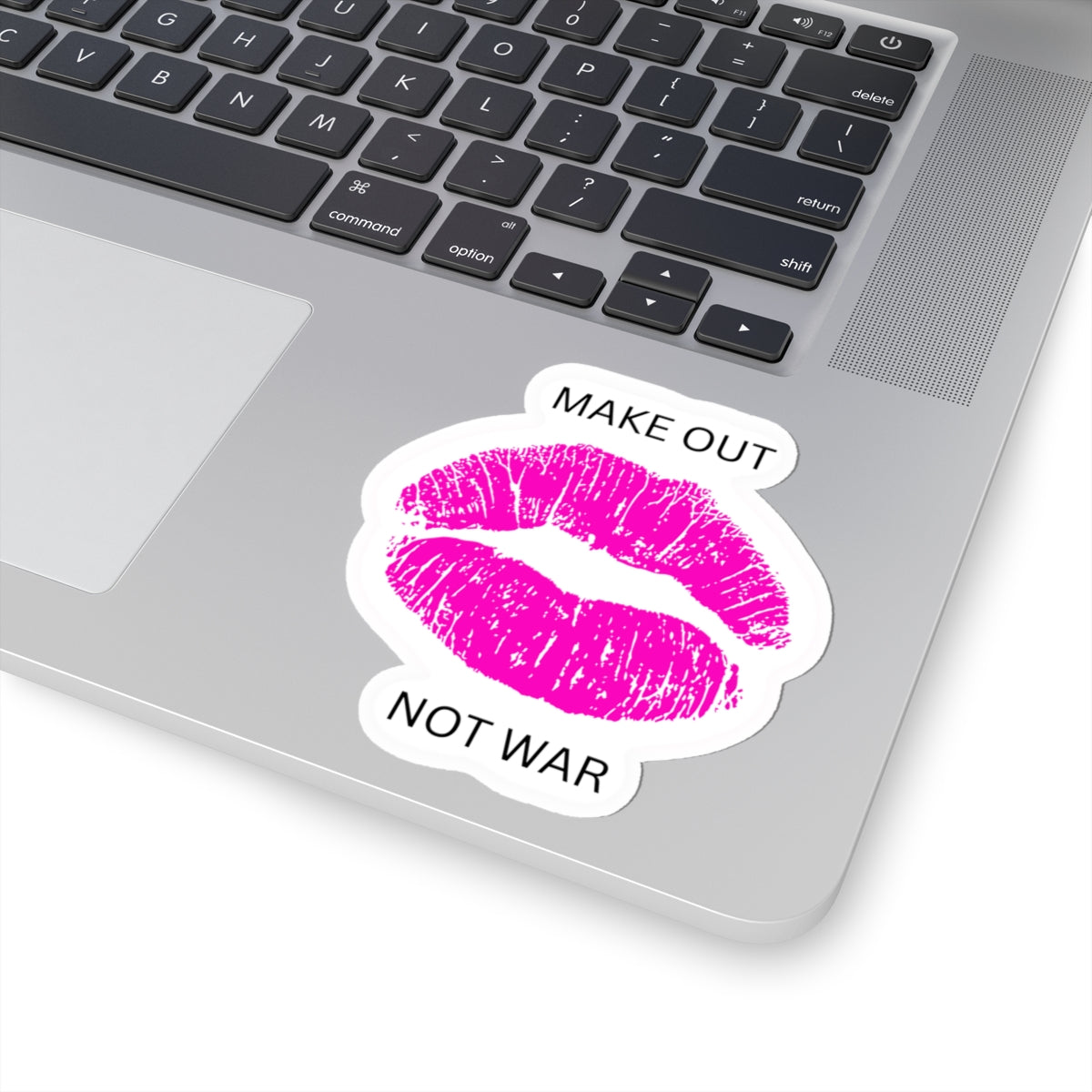 MAKE OUT, NOT WAR — Kiss-Cut Sticker | Retro, Durable Vinyl