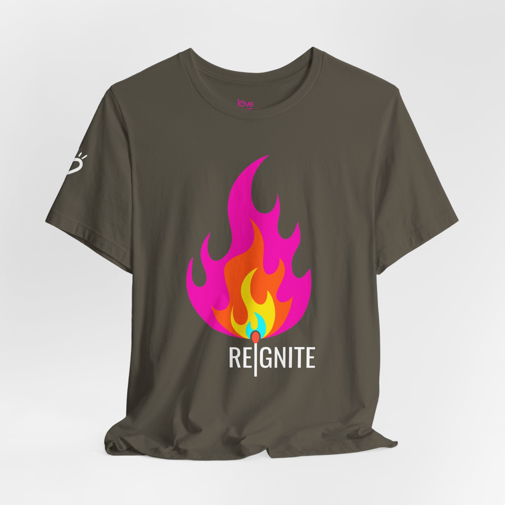 REIGNITE — Unisex T-Shirt | Flame Graphic Statement Tee