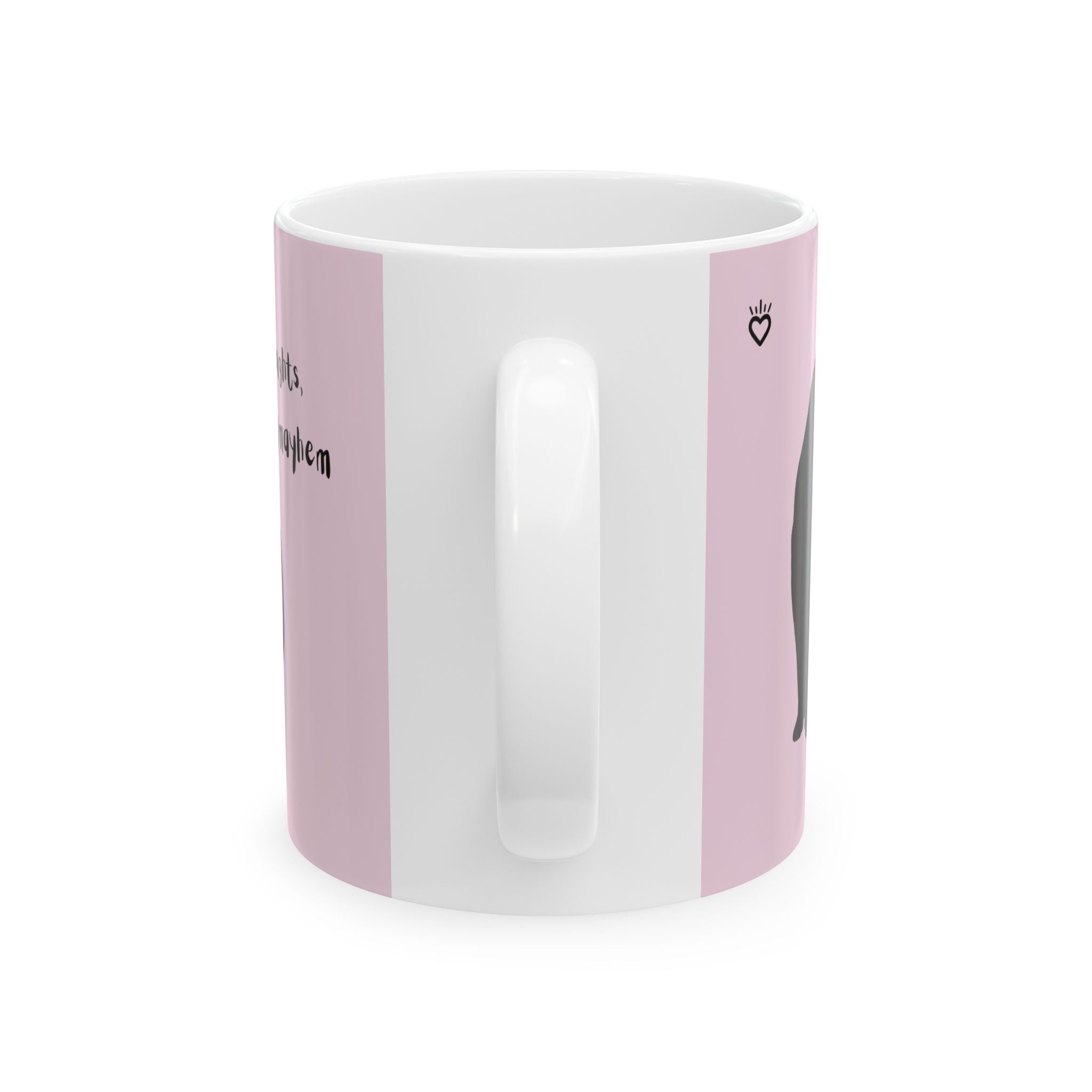 NO THOUGHTS, ONLY MAYHEM — Ceramic Mug | Funny Cat Mug