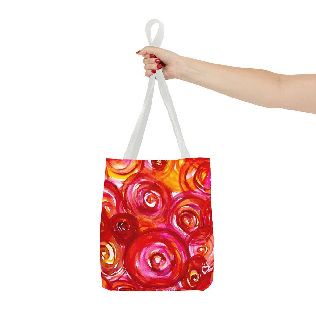 'Plucked' Floral Tote Bag – Vibrant Watercolor Pattern AOP